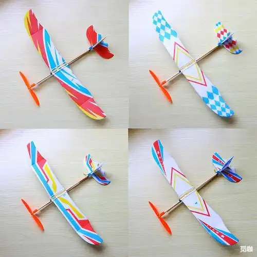 橡皮筋动力飞机小雷鸟 小学生diy拼装户外航空模型 玩具厂家直发