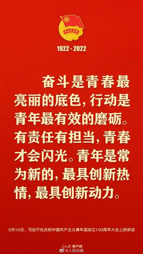 所有青年有责任有担当青春才会闪光
