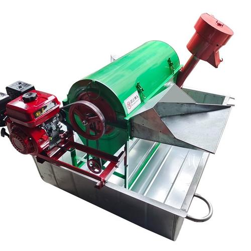 全喂入家用脱粒带吹风带提升小型打谷机水稻脱粒机收割机自动装袋