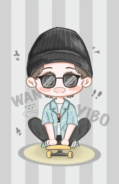 王一博 酷盖 q版 手绘 ()