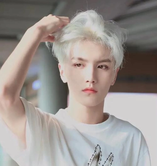 有种"魅力"叫染白发,金泰亨俊美,王一博精致,看到肖战:太炫酷