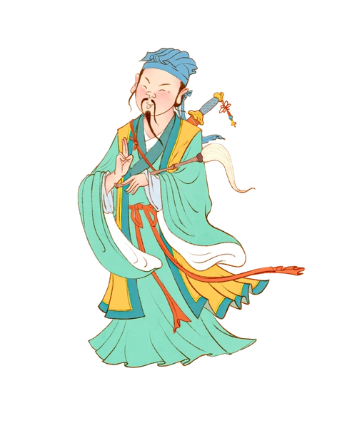 八仙过海神仙之一吕洞宾人物元素