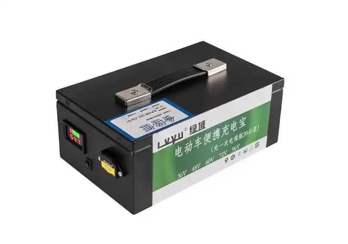 绿域电动车充电48v60v72v定制外卖两轮三轮四轮防爆电动车电池