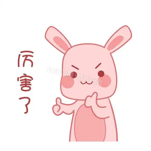 卡通小兔子厉害了真棒表情包动图gif