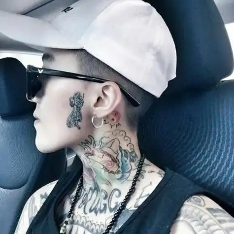 霸气纹身社会哥重口味男生头像图片