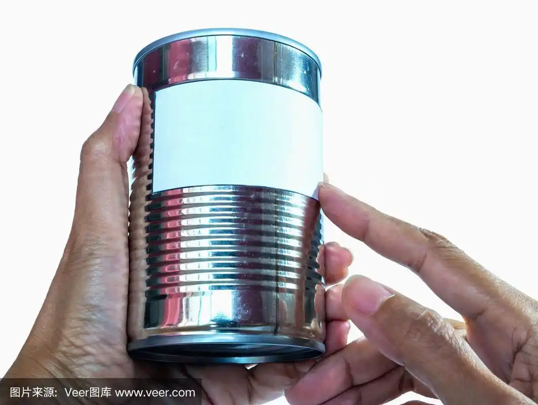 圆柱体,罐子,手,一个物体,背景分离