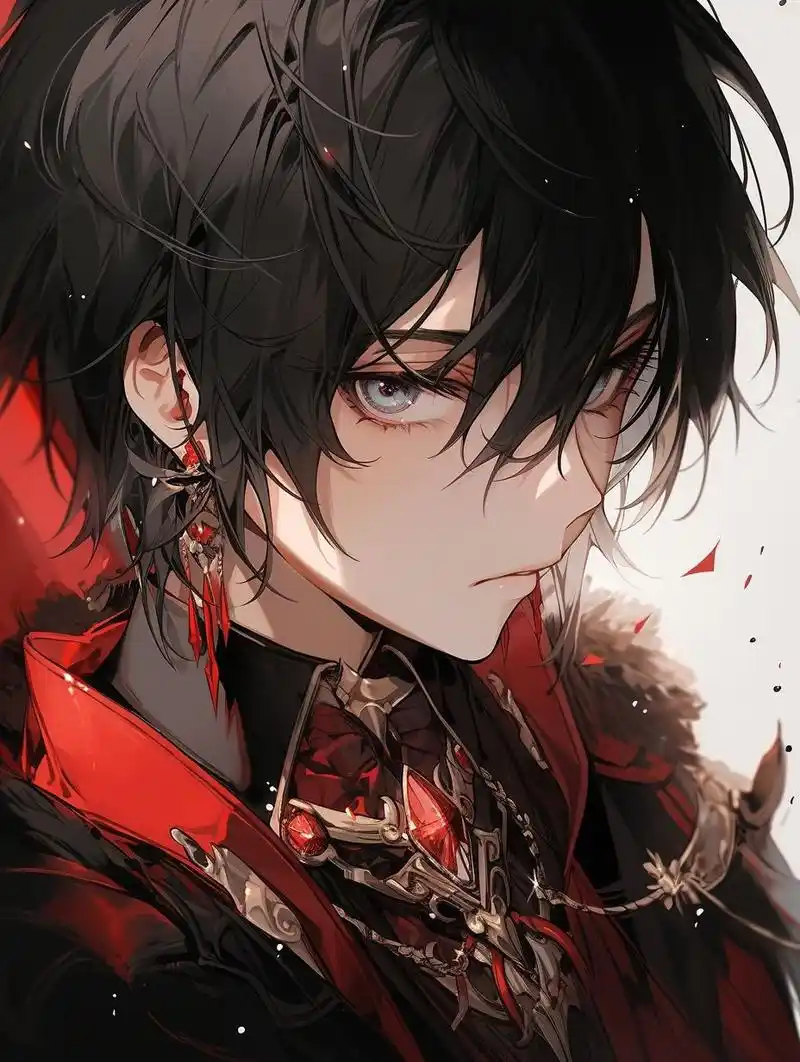 ai黑化皇室贵公子 关键词:黑发动漫男性,黑色短发,巴洛克夸张,高贵