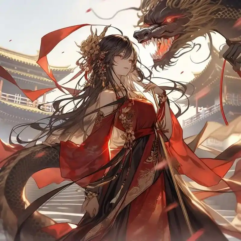 飒酷龙年古风动漫人物 - 抖音