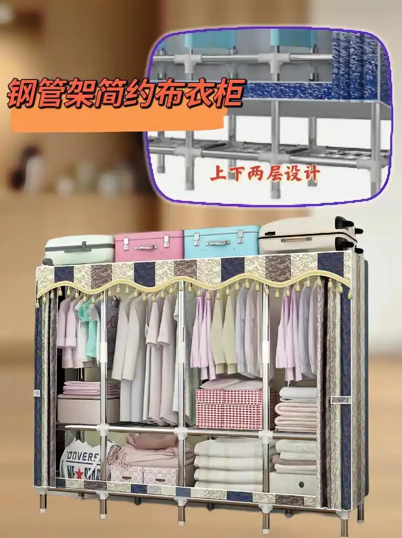 兄弟姐妹们,推荐这款布衣柜,安装方便,设计 - 抖音
