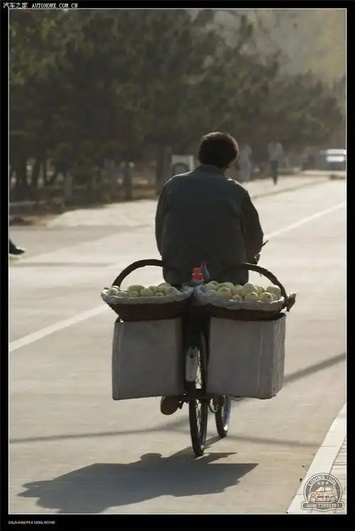 卖梨的大叔的背影