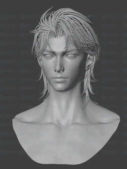 超写实美型角色头部模型制作展示