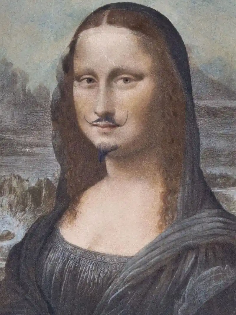 今天你看画了吗|杜尚将达芬奇幽了一默 96 《带胡须的蒙娜丽莎》(l.