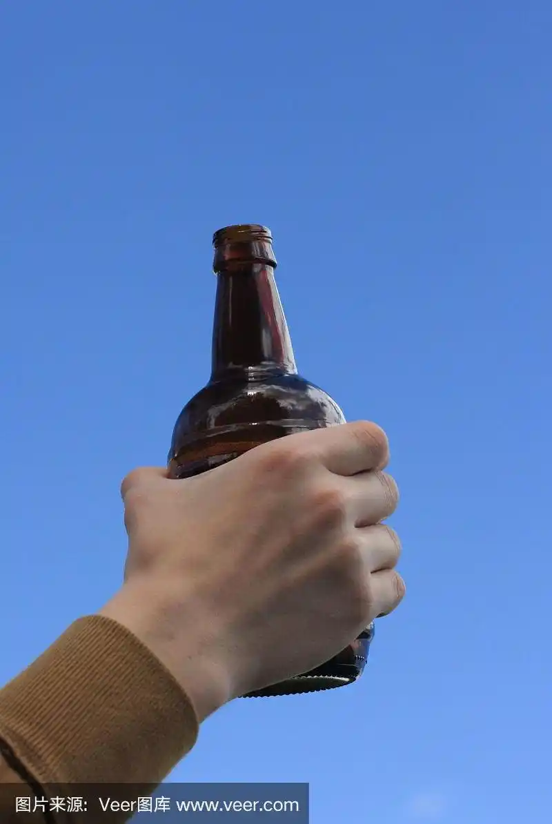 瓶子,手,啤酒瓶,拿着,一个物体