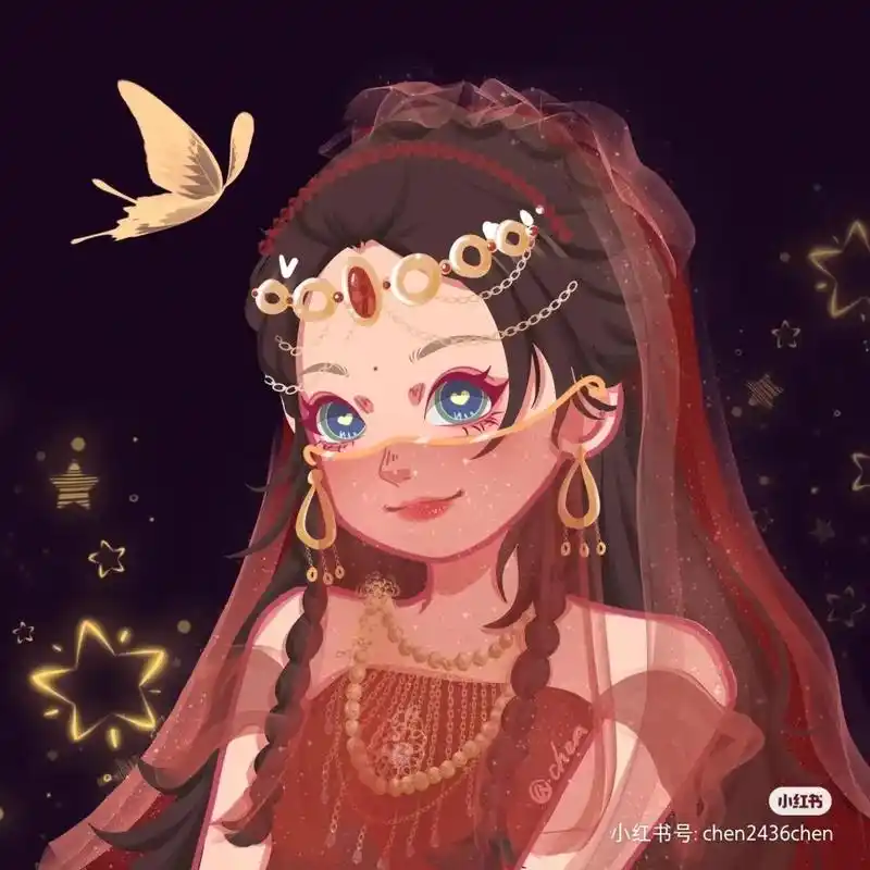 国潮年俗似人 #可爱女生头像  - 抖音