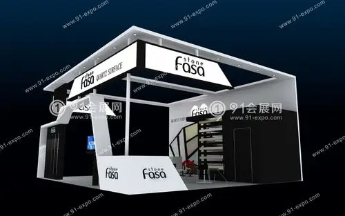 上海建材展光地展位特装展台设计搭建展厅博物馆装修装饰效果图方案二