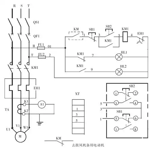鼓风机电动机基本控制电路