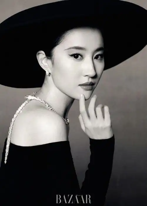 双面刘亦菲芭莎封面大片##刘亦菲时尚芭莎4月刊封面