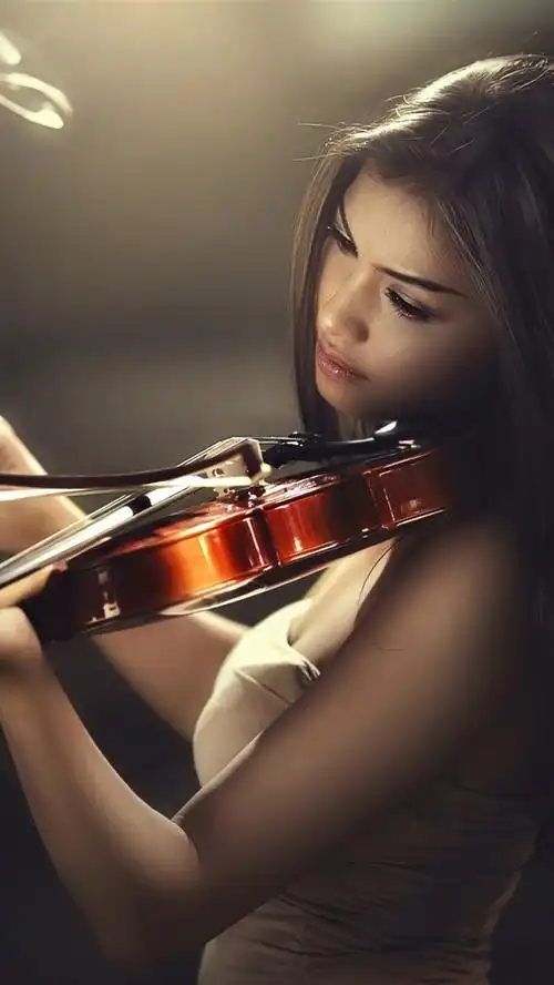 壁纸 亚洲女孩拉小提琴,灯光线 1920x1440 hd 高清壁纸, 图片, 照片