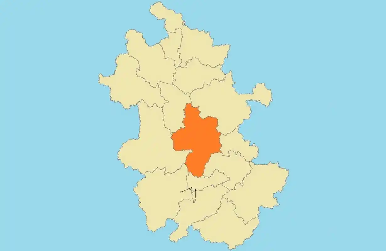 安徽省行政区划地图 合肥市,安徽省省会,因东淝河与南淝河均发源于此