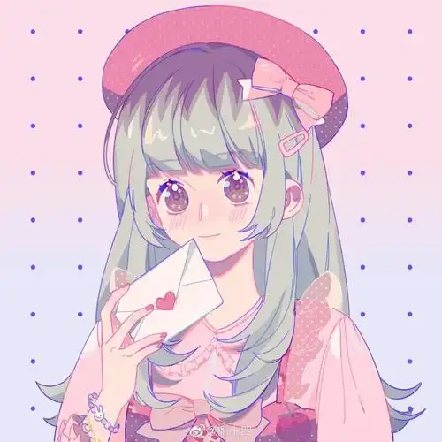 头像甜美少女心插画女生头像