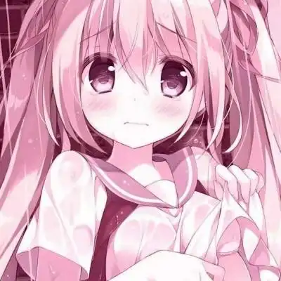 一组粉色的二次元动漫女头