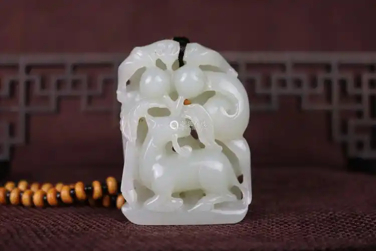 和田羊脂玉福禄寿牌