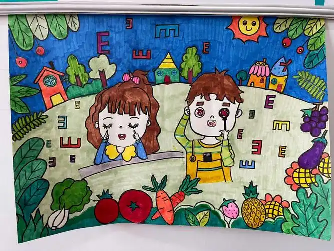 爱眼护眼日绘画