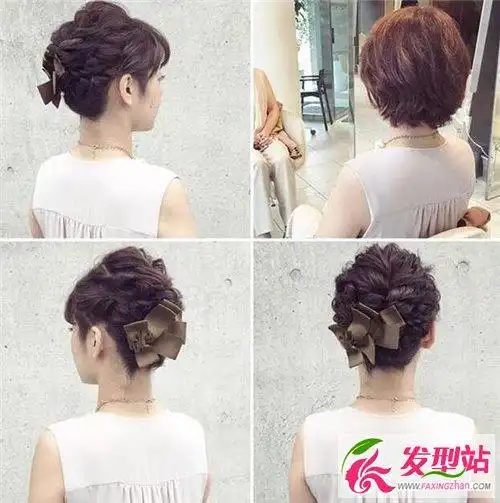短发怎么扎好看 短发盘发发型图片