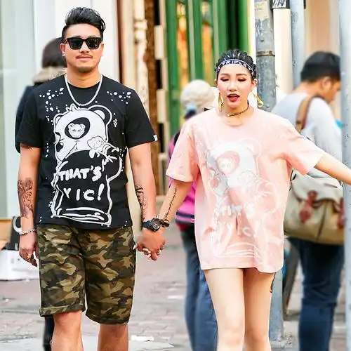 胖胖星球大码短袖t恤男女夏季薄款卡通情侣装加肥加大号潮胖男t恤