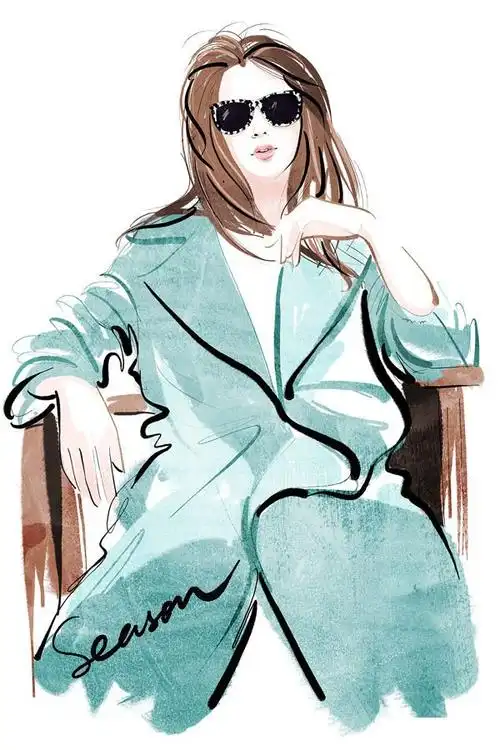 准备过周末~~~昆凌红秀grazia 第223期#grazia红秀封面明星##插画