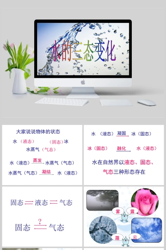 水的三态变化ppt模板