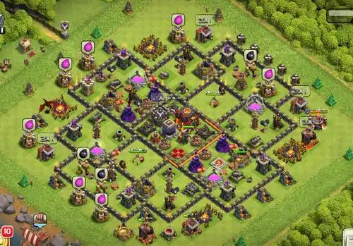 10本十本对称美观护资源神阵,部落冲突阵型分享,10本十本对称美观护