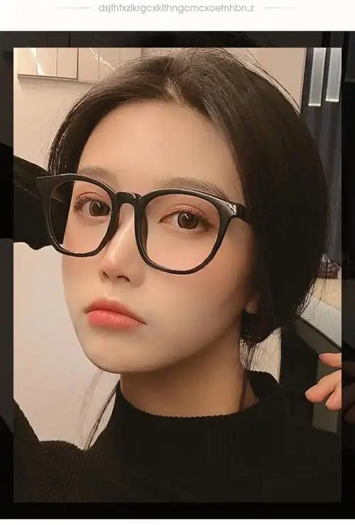 sharetalent复古黑色圆框时尚近视眼镜框女士素颜防蓝光防辐镜平光镜