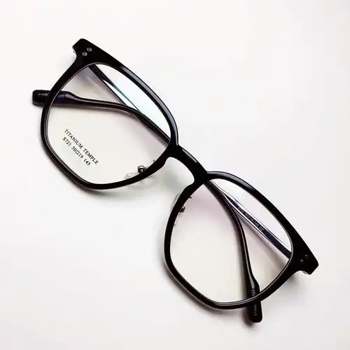 明星同款素颜神器方形黑框透明眼镜框网上专业配镜可配近视防蓝光