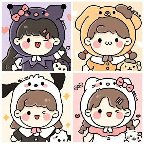 四人闺蜜头像可爱