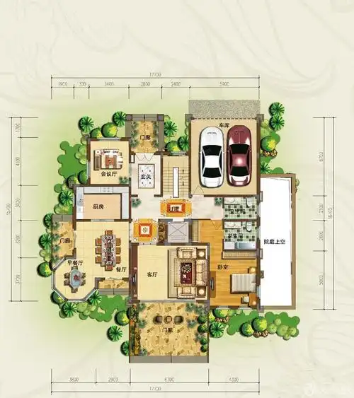 最新混搭风格农村复式小别墅户型图_装信通网效果图