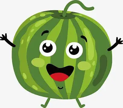 矢量手绘卡通水果(2785x2308)aipng夏天西瓜水果太阳天气表情笑脸插画