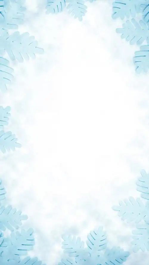 淡蓝色雪花梦幻简约h5背景元素