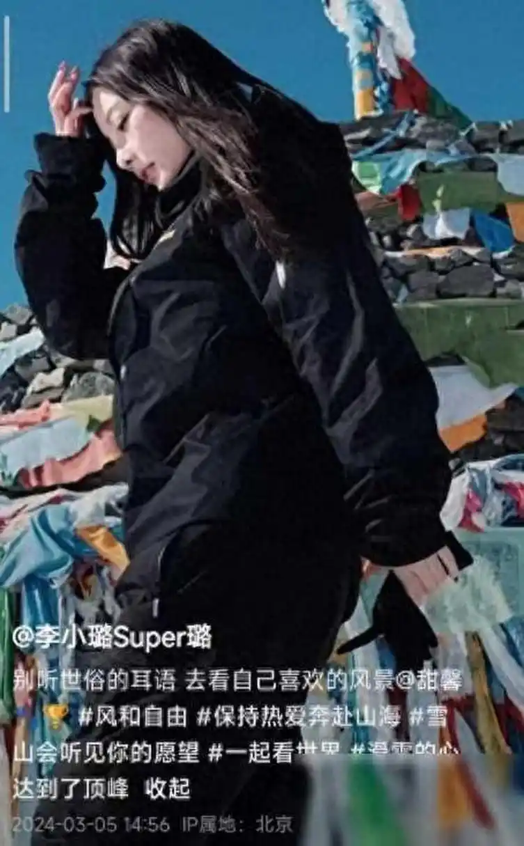 李小璐夜宿门事件后,其女儿甜馨因炫富等行为遭网友恶评,注销账号.