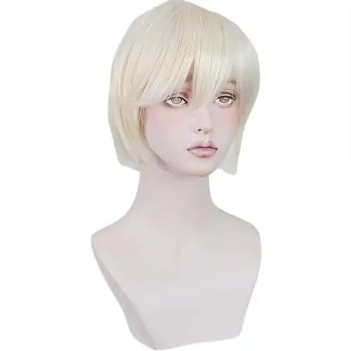 骚动时节收脸bobo头女款少女们啊浅奶金短发cos假发菅原新菜