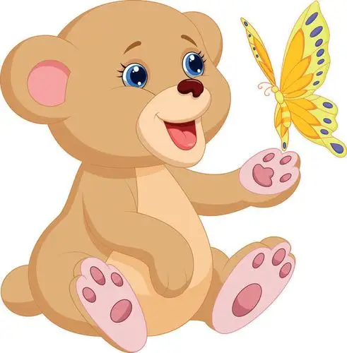 可爱,幼仔,熊,卡通,玩