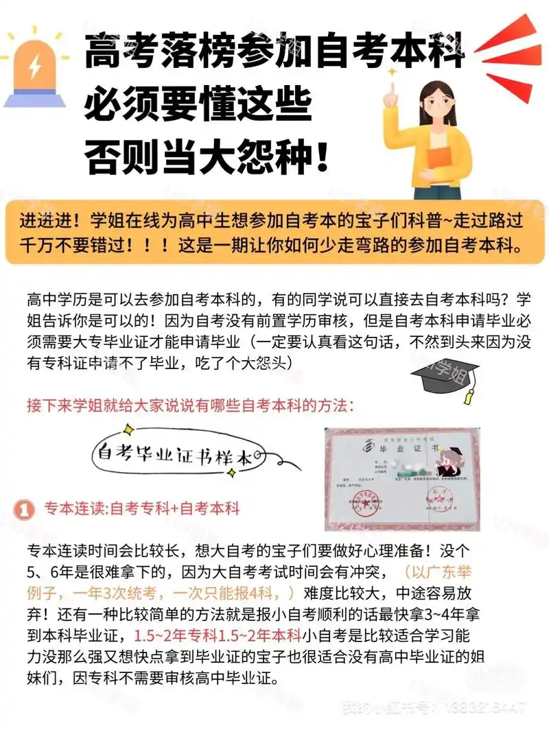 高考落榜想参加自考本科的这些必须要懂6015.