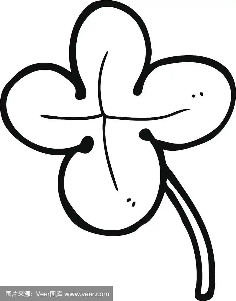 线画卡通四叶草