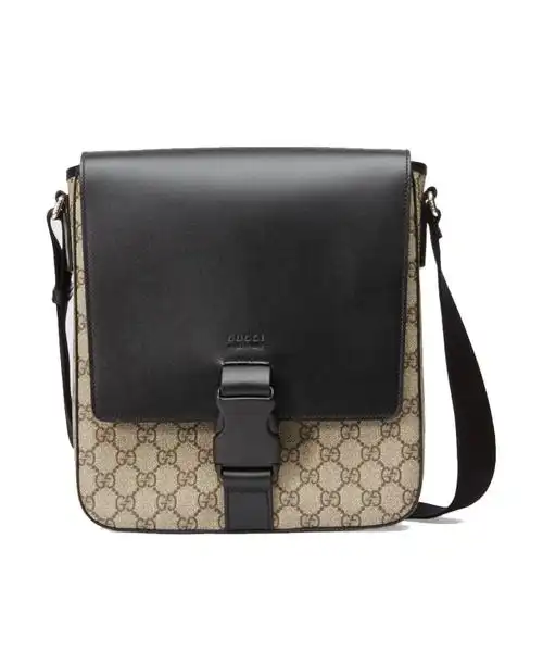 古驰男包奢侈品包 406368 小号messenger单肩包 黑色1000【图片 价格