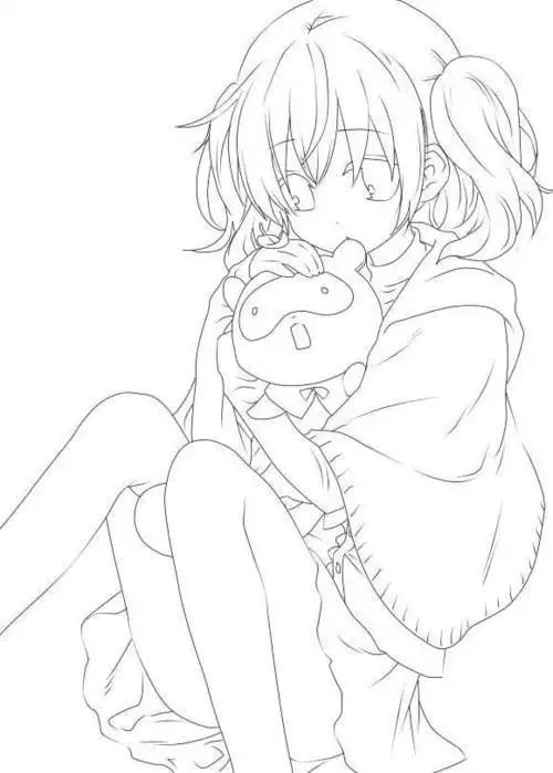 唯美 壁纸 插画 头像 可爱 唯美 二简笔画 手绘 线稿女孩简笔画唯美