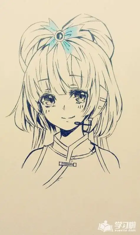 哇哦一波素描动漫美女又强势来袭吹爆打call学画画 素描 《动漫少女