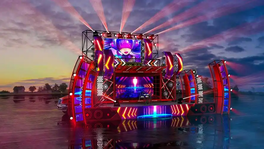 音乐节巡演车舞台小篷车路演