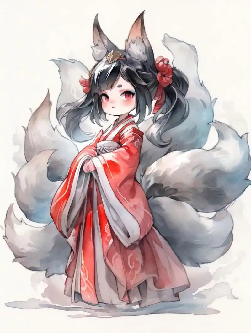 q版古风立绘之九尾狐 狐狸除了白浅和凤九还有谁啊?
