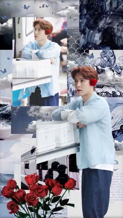 简单张艺兴拼接壁纸