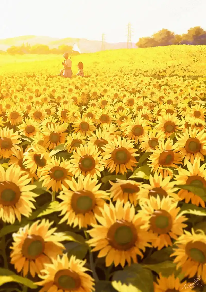 向日葵97#二次元#  画师:名紬/natsu